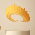 Adjustable yellow crown-shaped baby shower cap with ear protection for bathing - Small Crown Yellow