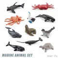 11-piece marine animal model set including whale and crab with realistic textures - Marine Animal Set 87g(BL-10082)