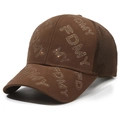 Dunkelkaffee-Baseballkappe mit Strasssteinen, FDMY-Schriftzug und Mesh-Rückseite - Kaffeebraun