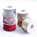 Multi-color velvet ribbon rolls for DIY Christmas bows and gift wrapping decoration - Contact Customer Service for Customization