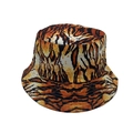 Chapeau bob à motif zèbre jaune et orange pour protection solaire et loisirs en plein air - Motif Tigre Orange Noir Beige (Couleur 2#)