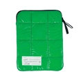 Quilted bright green laptop sleeve with puffer texture and soft fabric padding - 11 Inch Laptop Bag / Green
