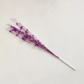 Festive Christmas decoration featuring sparkling purple glitter berry stems on white background - Purple Stem