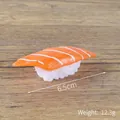 Lifelike PVC salmon sushi model with 6.5cm length for Japanese cuisine display - King Salmon Sushi (Small) / Orange Red