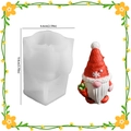 Christmas gnome silicone mold for DIY candles and ornaments with dimensions 9.4cm x 6.6cm - Santa Claus - Snowflake Hat
