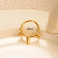 10mm G23 titanium gouden segmentring met drie spikes voor oor- en neuspiercings - 1.2mm*10mm (587) / Goud