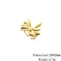 Gold bow-shaped open ring featuring unique silk-texture finish and durable titanium steel - Adjustable Open / Gold Pleated Texture Bowknot Open Ring (J228)