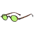 Steampunk round sunglasses with tortoiseshell frames and vibrant green lenses - Tortoise Frame Green Lens