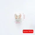Oyster white 12mm heart shaped glass bead with gold foil for handmade jewelry - 12mm / Oyster White