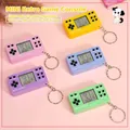 Mini-Tetris-Spielkonsolen-Schlüsselanhänger-Set in fünf Farben mit LCD-Display - Rechteckiger Stil Zufällige 5 Farben