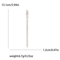 Spilla a nappa spiga di grano con diamanti, lunghezza 15,1 cm e peso 6,7 g - Bianco