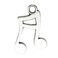 Antique silver musical note pendant made of alloy for DIY bracelets and necklaces - 1Pc Music Symbol 11x16mm