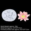 Lotus flower silicone mold set for handmade soap and resin crafts with petal details - Transparent - B458 Small