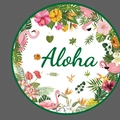 Tropical Aloha table decoration with pink flamingo and green monstera leaf patterns - Flamingo 7-inch Plates 16Pcs
