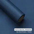 Midnight blue waterproof floral wrapping paper roll in elegant matte finish 58cm x 7m - Roll (58cm*7m) / Midnight Blue