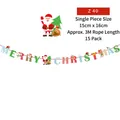 Merry Christmas banner with cartoon Santa and reindeer for festive party decoration - Z40-English Letters Style