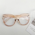 Champagne transparent cat-eye glasses frame with blue light blocking lenses - Champagne