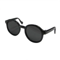 Classic round black sunglasses for pets with thick frames and dark polarized lenses - Dark Lens Round