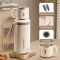 Creamy white 600ml 316 stainless steel vacuum insulated bottle with handle and tea infuser - 600ml / White