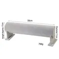 Grey velvet headband display stand with T-bar base, size 50x11cm, for jewelry showcase - Ice Grey Velvet
