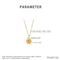 Detail view of durian pendant parameters with 450mm chain length and stainless steel specs - Durian A Style (KN292098-Z)