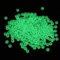 Luminous green heart beads 7x4mm for DIY jewelry glowing in dark environment - Letter I / Luminous Green