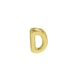 Polished 18k gold bubble letter D pendant with a smooth metallic finish on white background - Letter D Pendant / Gold