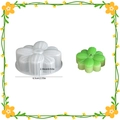 Daisy shaped silicone mold for candles showing size measurements of 6.5cm diameter - Flower Style 016 / Semi-transparent White