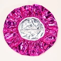 Cuffia termica in alluminio rosso rosa e argento con elastico per trattamenti capelli - Rosa Rossa