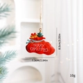 Red Christmas gift bag iron ornament with mini tree decoration and hanging rope - Letter Gift Bag