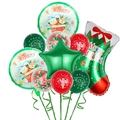 Christmas balloon set with Santa socks and polar animal foil balloons for festive decor - Double-Sided Christmas Sock