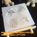 Starfish and seashell silicone resin mold kit for ocean theme DIY jewelry making - No.5 Mirror Surface