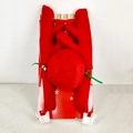 Kit de decoración de coche navideño con astas de reno de felpa roja y nariz roja a juego - Astas de Coche de Felpa Corta Rojas