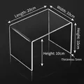 Transparent acrylic U-shaped organizer shelf measuring 20x10x10cm with 5mm thick panel - 20x10x10cm (4mm)