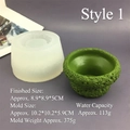 Stampo in silicone per vasi di candele e vasi di cemento con trama rock stile nordico - Stile 1 / Semitrasparente