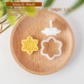 Mini snowflake cookie mold stamp for fondant and baking in 3.3x3.6cm compact size - Snowflake G