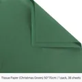 Tissue paper in Christmas green for flower bouquet wrapping and gift packaging 50x70cm - 50*70cm (38 Sheets/Pack) / Christmas Green