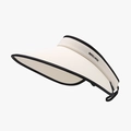 Beige wide brim sun hat with black trim and adjustable drawstring for outdoor cycling - Adjustable / 23H042 Style (Normal Windproof Rope) / Beige