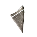 Brown plaid pocket square folded in a triangle shape for men's formal business suits - Brown Plaid (24)
