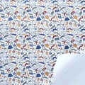 Men birthday gift wrapping paper with vintage icons like watches, bikes and bowties - Work Expert