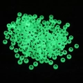 Luminous 7mm round green glowing beads with black letter K for DIY jewelry crafts - Letter K / Luminous Green