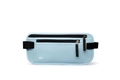 Light blue slim travel money belt with RFID blocking and two zipper pockets - Light Blue Zircon
