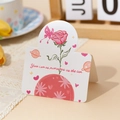 3D romantic greeting card with red rose and butterfly, featuring poetic English text - Romantic As The Sea
