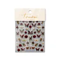 Pegatinas 3D en relieve para uñas con mariposas rojas y flores doradas vintage, MS318 - Emblema de Cruz Oscura (MS-319)