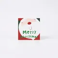 5-pack Santa Claus paper cupcake toppers 8x8cm with Merry Christmas text decoration - Style E Santa Head Card