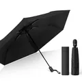 Automatic sun umbrella in Tranquil Green with hard protective case and carrying strap - Black (Black Glue)