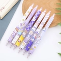 Set of 6 cute retractable gel pens with colorful astronaut and rabbit cartoon designs - 0.5mm-Single Price / Purple Planet Style