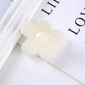 Elegante molletta per capelli a fiore bianco iridato in acetato per acconciature - Forma di Fiore / Bianco Iridescente