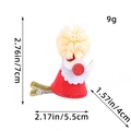 Christmas hair clip with red sequin hat and tulle veil, sized 7x5.5cm for holiday styling - T1-5 Gauze Skirt White Beard