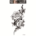 Waterproof temporary tattoo sticker FF-140 featuring rose and snake sketch design - Sketch Rose with Snake (FF-140)